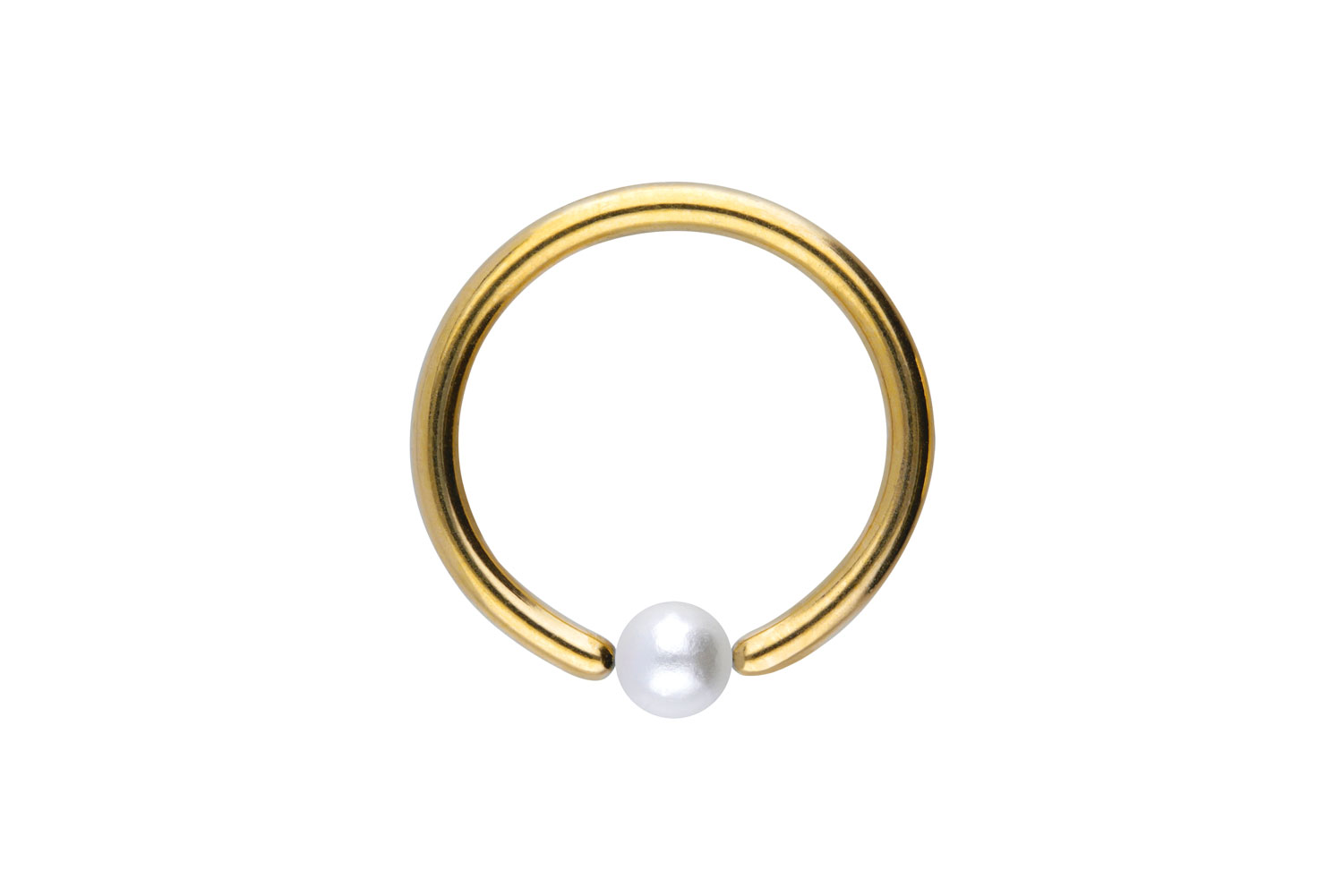 Chirurgenstahl Klemmkugelring Piercing SYNTHETISCHE PERLE